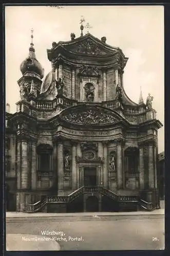 AK Würzburg, Neumünster-Kirche, Portal