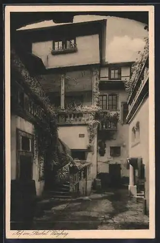 AK Würzburg, Hofblick Weinstube Zum Stachel, Inh. Kilian Hochrein