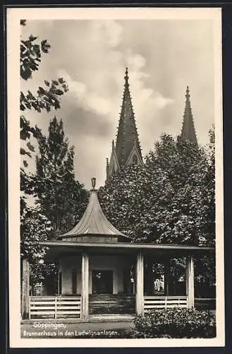 AK Göppingen, Brunnenhaus in den Ludwigsanlagen