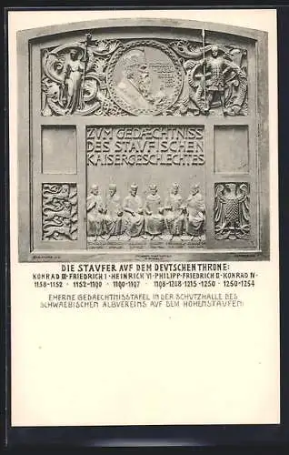 AK Göppingen, Die Staufer auf dem deutschen Throne, Konrad III 1138-1152, Friedrich I. 1152-1100, Heinrich VI. 1190-1197