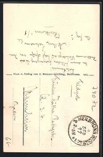 AK Heilbronn, Neckarpartie mit Götzenturm