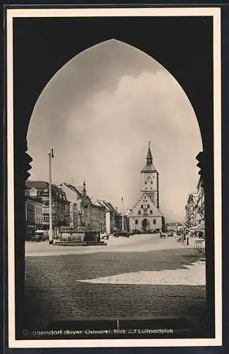 AK Deggendorf /Bayer. Ostmark, Blick auf Luitpoldplatz