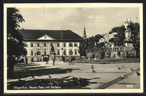 AK Klagenfurt, Neuer Platz mit Rathaus