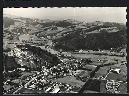 AK Griffen in Kärnten, Gesamtansicht vom Flugzeug aus