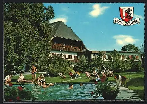 AK Gödersdorf /Villach, Freibad am Hotel Zollner