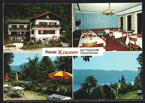 AK Sattendorf /Ossiachersee, Die Pension Kramer mit Innenansichten