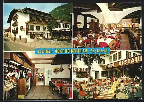 AK Steinfeld /Drau, Gasthof-Pension Oberheinricher mit Innenansichten, Inh. Eheleute Schwager