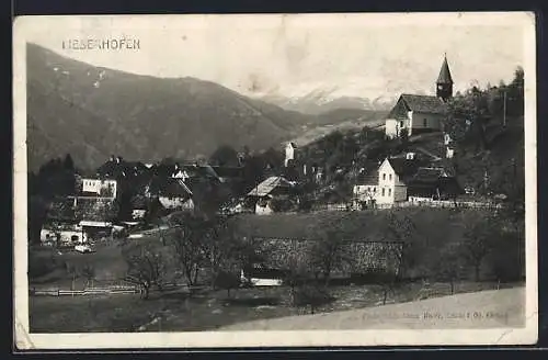 AK Lieserhofen, Ortsansicht gegen das Gebirge