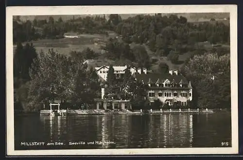 AK Millstatt am See, Seevilla und Hiagheim