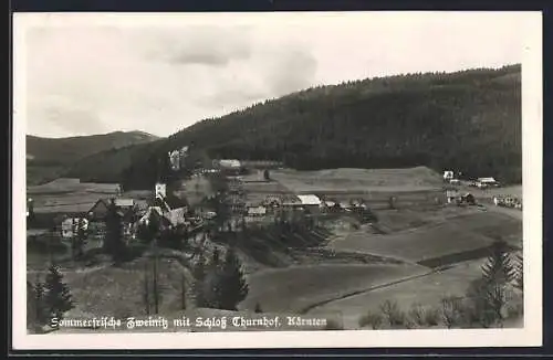 AK Zweinitz, Ortsansicht mit Schloss Thurnhof