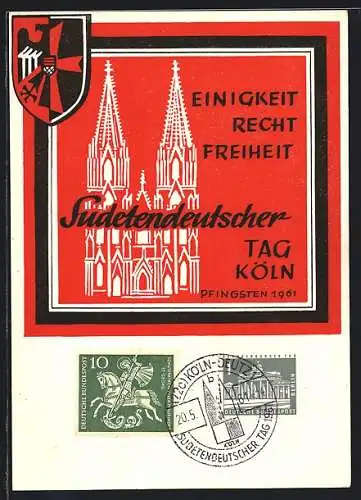 AK Köln, Sudetendeutscher Tag Pfingsten 1961