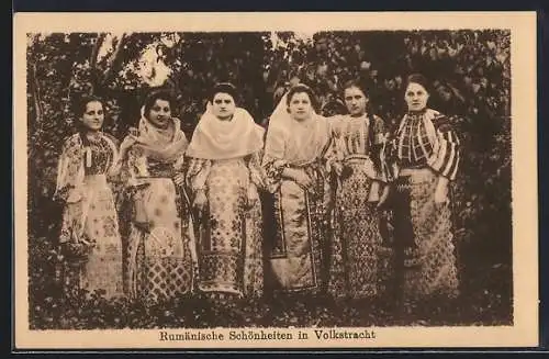 AK Rumänische Schönheiten in Volkstracht