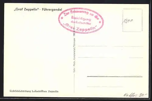 AK Luftschiff Graf Zeppelin auf dem Flugplatz, Führergondel