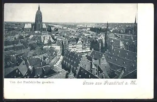 AK Alt-Frankfurt, Teilansicht von der Paulskirche aus