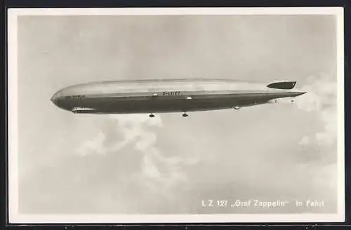 AK LZ 127 Graf Zeppelin in Fahrt