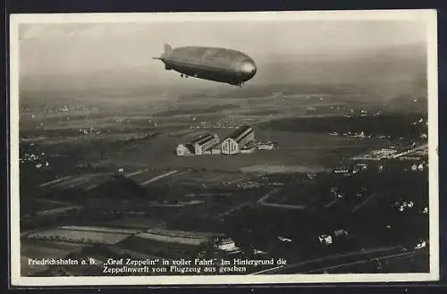 AK Friedrichshafen, Luftschiff Graf Zeppelin in voller Fahrt