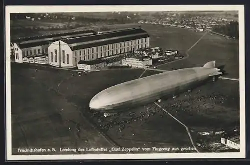 AK Friedrichshafen, Luftschiff Graf Zeppelin vom Flugzeug aus gesehen