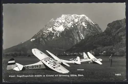 AK Aigen, Alpen- Segelflugschule im Ennstal