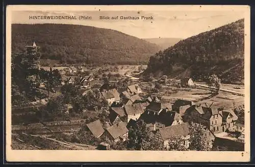 AK Hinterweidenthal /Pfalz, Blick auf Gasthaus Frank