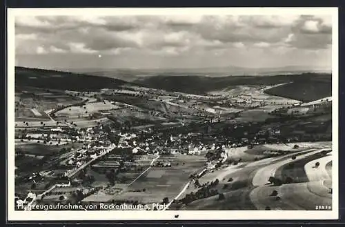 AK Rockenhausen /Pfalz, Ortsansicht vom Flugzeug aus