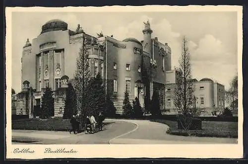 AK Cottbus, Blick auf das Stadttheater