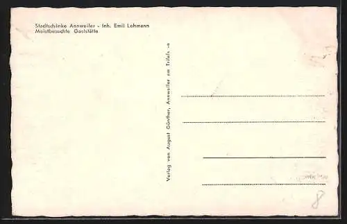 AK Annweiler, Gasthof Stadtschänke mit Hohenstaufensaal