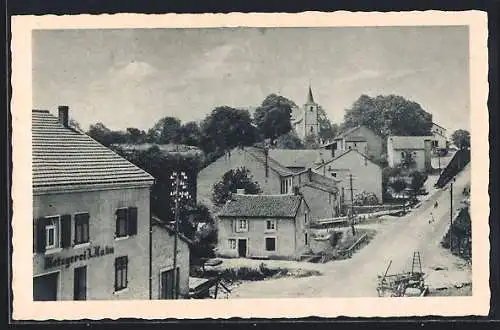 AK Ittersdorf / Wallerfangen, Strassenpartie mit Metzgerei Hahn