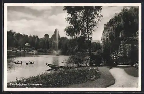 AK Zweibrücken, Partie am Rosengarten