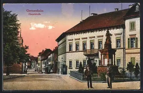 AK Germersheim, Partie an der Hauptstrasse