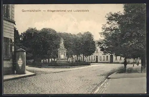 AK Germersheim, Kriegerdenkmal und Luitpoldplatz