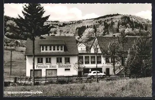 AK Oberschönmattenwag / Odenw., Pension Haus Ballmann, Bes. Leonhard Ballmann