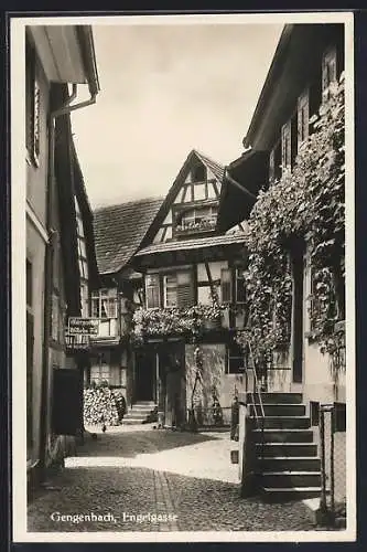 AK Gengenbach, Strassenpartie in der Engelgasse