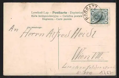 AK Hof-Arnsdorf i. d. Wachau, Gasthaus, Uferpartie mit Kirche und Dampfer