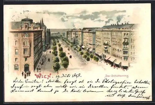 Lithographie Wien I, Der Schottenring