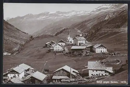 Foto-AK Fritz Gratl: Gurgl, Totalansicht gegen Norden