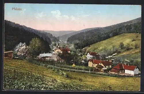 AK Pressbaum, Pfalzau, Blick über das Tal mit Ortsansicht