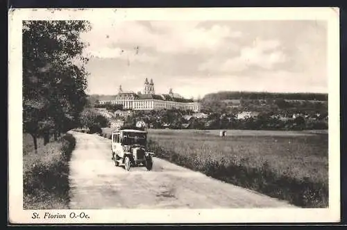 AK St. Florian, Blick zum Kloster