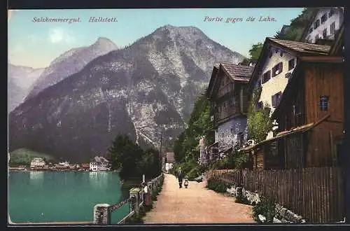 AK Hallstatt / Salzkammergut, Partie gegen die Lahn