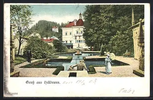 AK Salzburg, Park vom Schloss Hellbrunnn