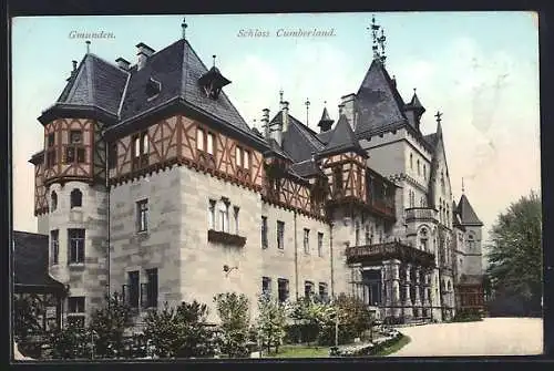 AK Gmunden, Partie am Schloss Cumberland