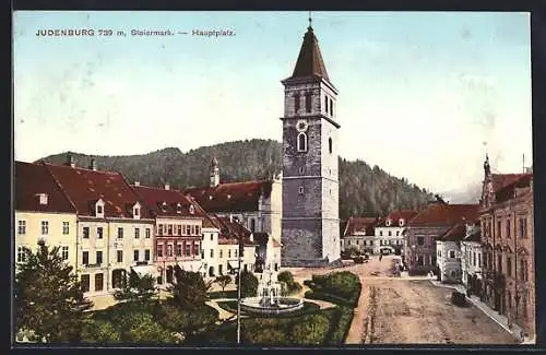 AK Judenburg, Blick über den Hauptplatz