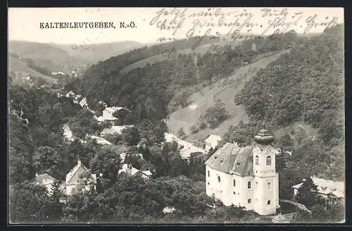 AK Kaltenleutgeben, Panoramablick auf den Ort