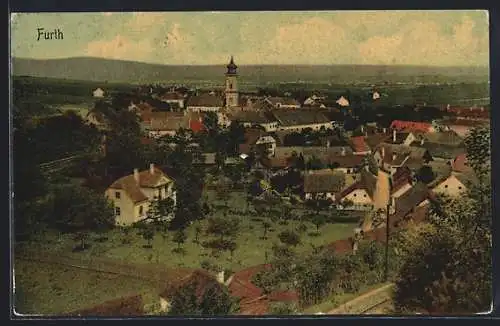 AK Furth, Gesamtansicht aus der Vogelschau