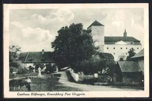 AK Kranichberg, Strassenpartie mit Gasthaus Kässmayer