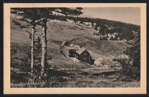 AK Wetterkoglerhaus, Blick auf die Berghütte