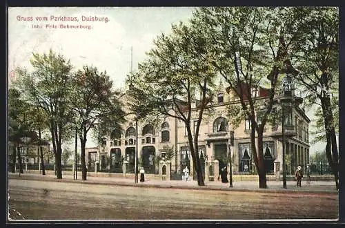 AK Duisburg, Gasthaus Parkhaus von F. Behmenburg