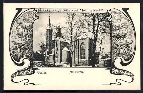 AK Goslar, Blick zur Marktkirche