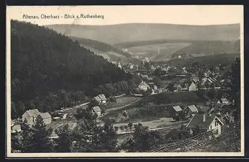 AK Altenau /Harz, Blick v. Rothenberg