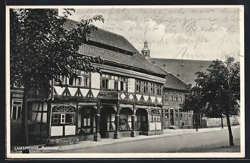 AK Lamspringe, Strassenpartie am Gasthaus Ratskeller