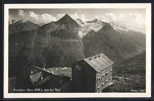 AK Breslauer Haus, Ansicht gegen die Berge